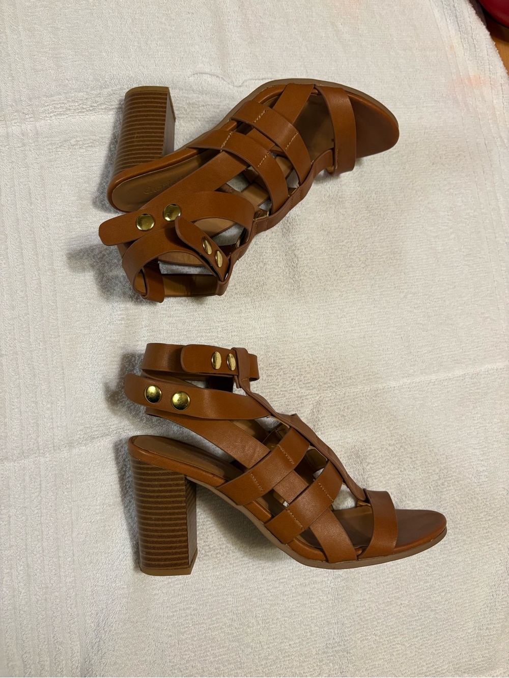 Charlotte Russe Shoes in Tan with Straps